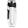 Fruit Infuser Water Bottle BPA Free Plastic Sport Shaker Drink Bottle 32oz 2 Bottles - Black | 2 Bottles - Tumbler