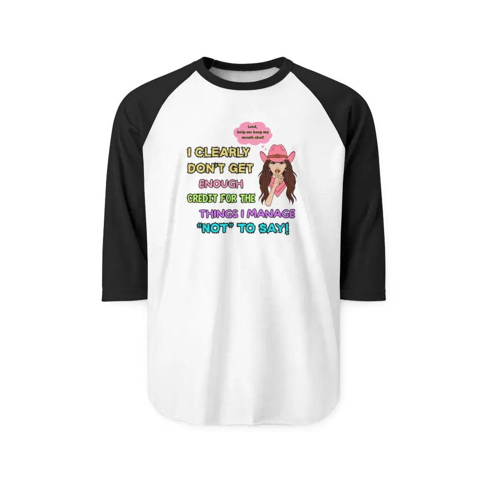 Fun Raglan Shirt Sassy Cowgirl Shirt Cowgirl Apparel Humorous Gifts for Her - XS / White/Black - Long-sleeve