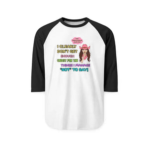 Fun Raglan Shirt Sassy Cowgirl Shirt Cowgirl Apparel Humorous Gifts for Her - XS / White/Black - Long-sleeve