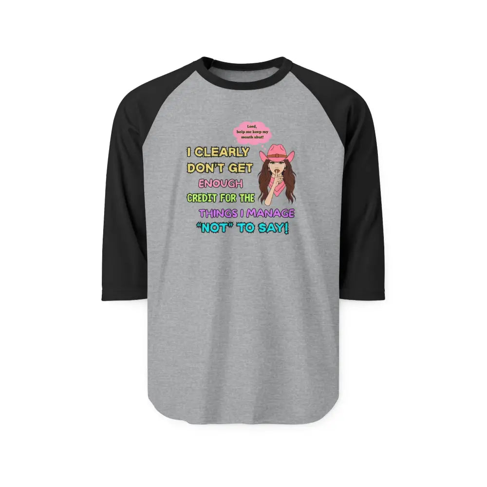 Fun Raglan Shirt Sassy Cowgirl Shirt Cowgirl Apparel Humorous Gifts for Her - XS / Heather Grey/Black - Long-sleeve