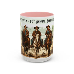 Fundraiser Coffee Mug - Larkin Coffer Annual Trail Ride Fundraiser 15 oz Custom Horse Lover Cups - 15oz / Pink - Mug