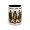 Fundraiser Coffee Mug - Larkin Coffer Annual Trail Ride Fundraiser 15 oz Custom Horse Lover Cups - 15oz / Black - Mug