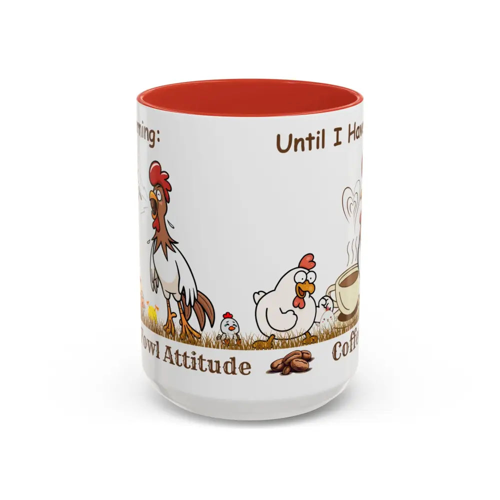 Funny Chicken Coffee Mug Trending Humorous Chicken Gifts Trending Unique Gifts Chicken Lover 15oz 15oz / Red Mug