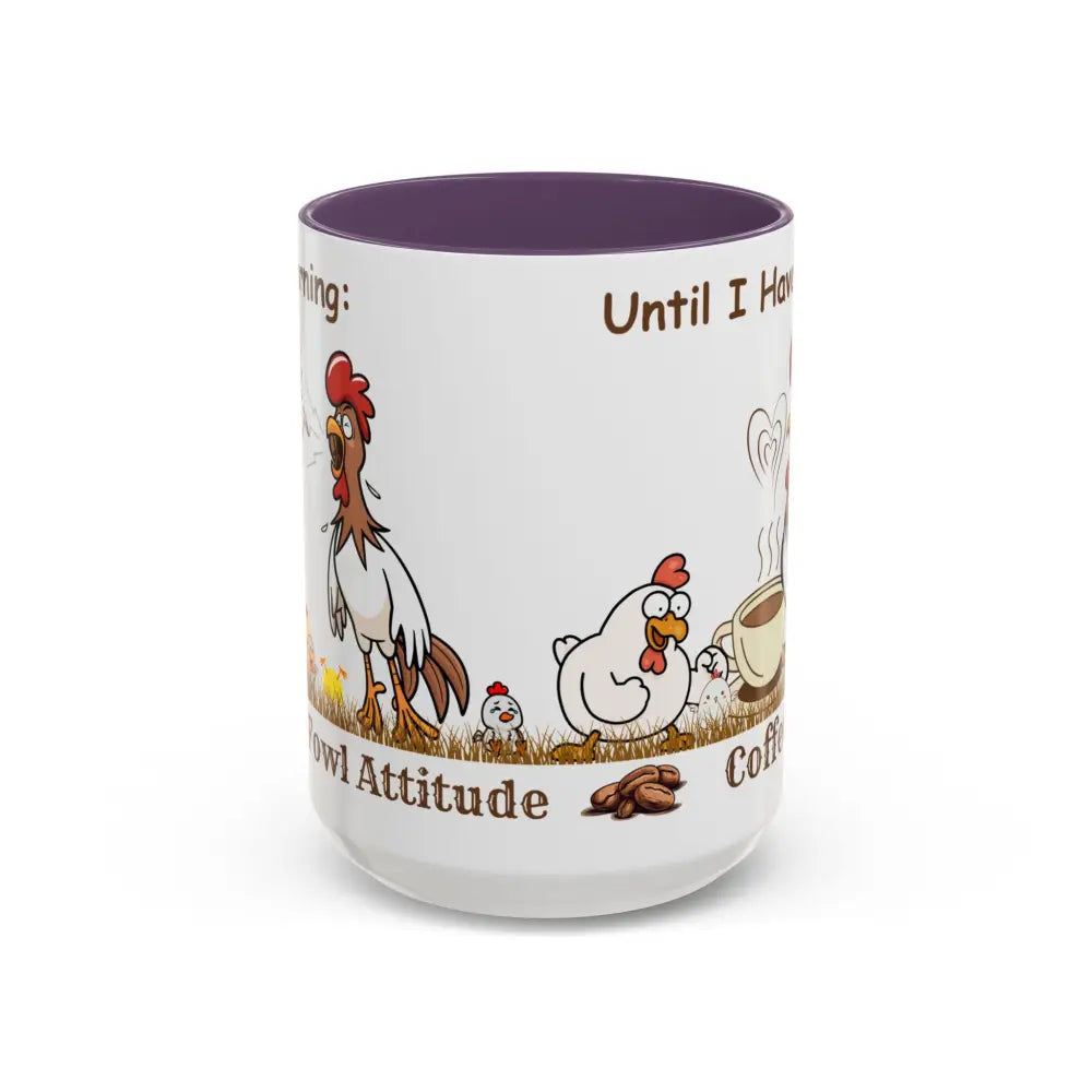 Funny Chicken Coffee Mug Trending Humorous Chicken Gifts Trending Unique Gifts Chicken Lover 15oz 15oz / Purple Mug