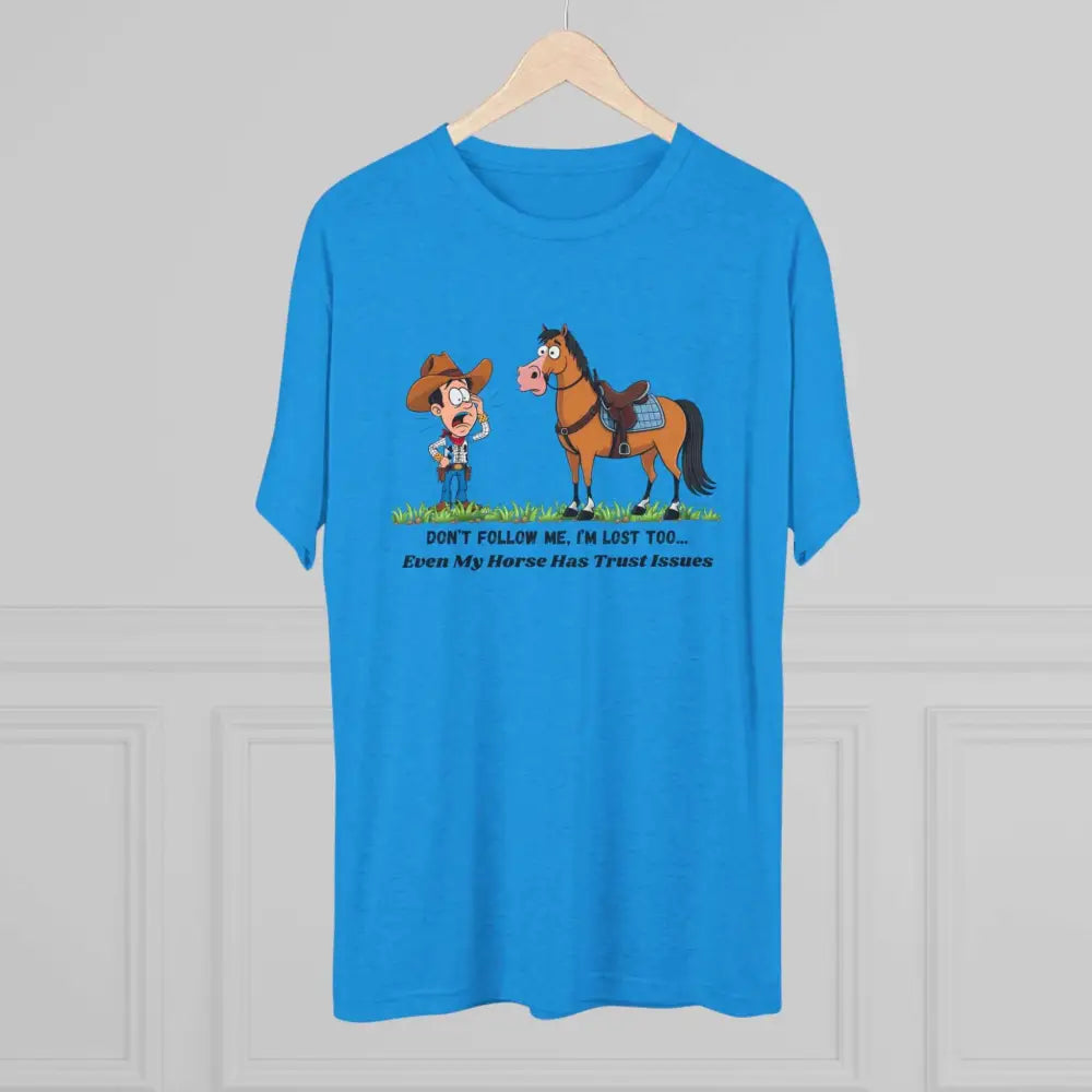 Funny Cowboy Horse T-Shirt Trail Riding Tee Western Shirt for Men - T-Shirt