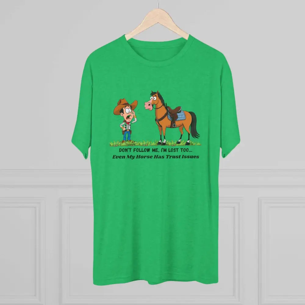 Funny Cowboy Horse T-Shirt Trail Riding Tee Western Shirt for Men - T-Shirt