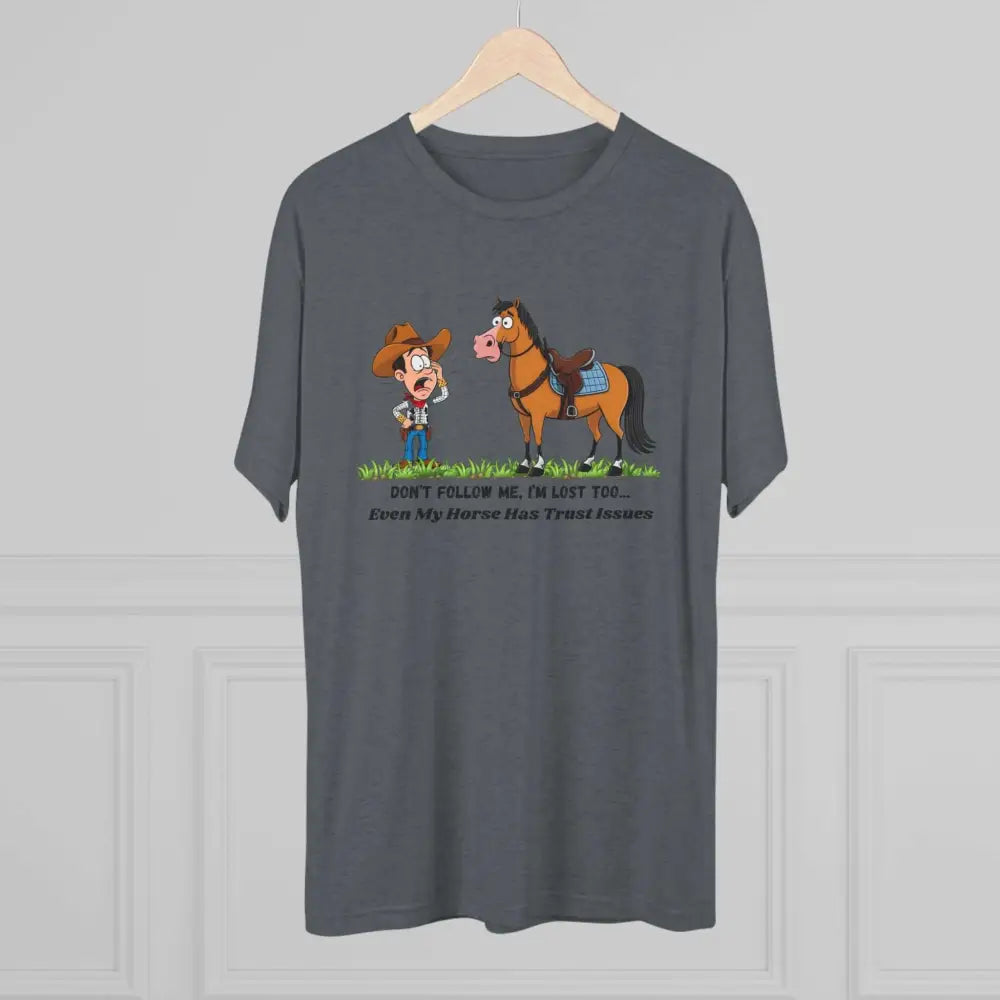Funny Cowboy Horse T-Shirt Trail Riding Tee Western Shirt for Men - T-Shirt