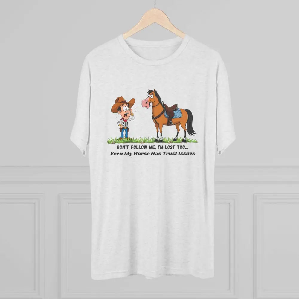 Funny Cowboy Horse T-Shirt Trail Riding Tee Western Shirt for Men - T-Shirt