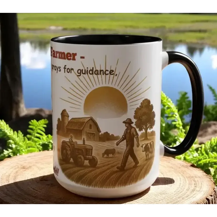 God made a Farmer Coffee Mug, Gift for Agricultural Enthusiasts - The Best New Thing