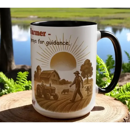 God made a Farmer Coffee Mug, Gift for Agricultural Enthusiasts - The Best New Thing