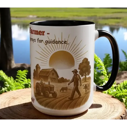 God made a Farmer Coffee Mug, Gift for Agricultural Enthusiasts - The Best New Thing