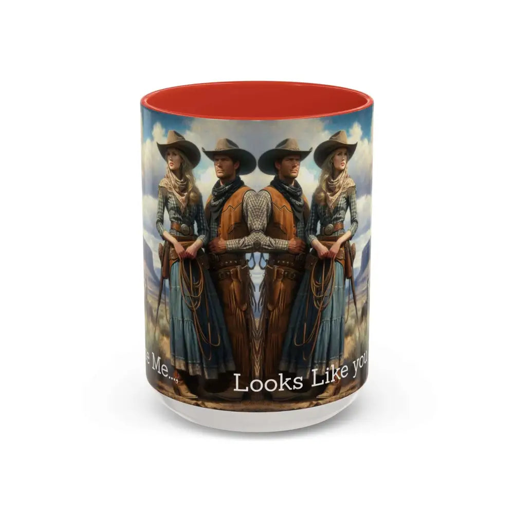 Good Cup of Country Coffee Mug Looks Like You Love Me Western Coffee Cup 15oz Cowgirl Coffee Mugs 15oz / Red Mugs