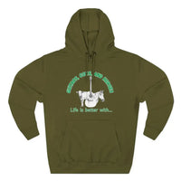Guitars Cows & Horses Hoodie — Hoodies for Men Winter Farm Apparel - M / Army Green - Hoodie