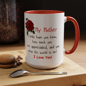 Happy Mother’s Day I Love You Mom Mug Perfect Gift for Mom - 15oz / Red - Mug