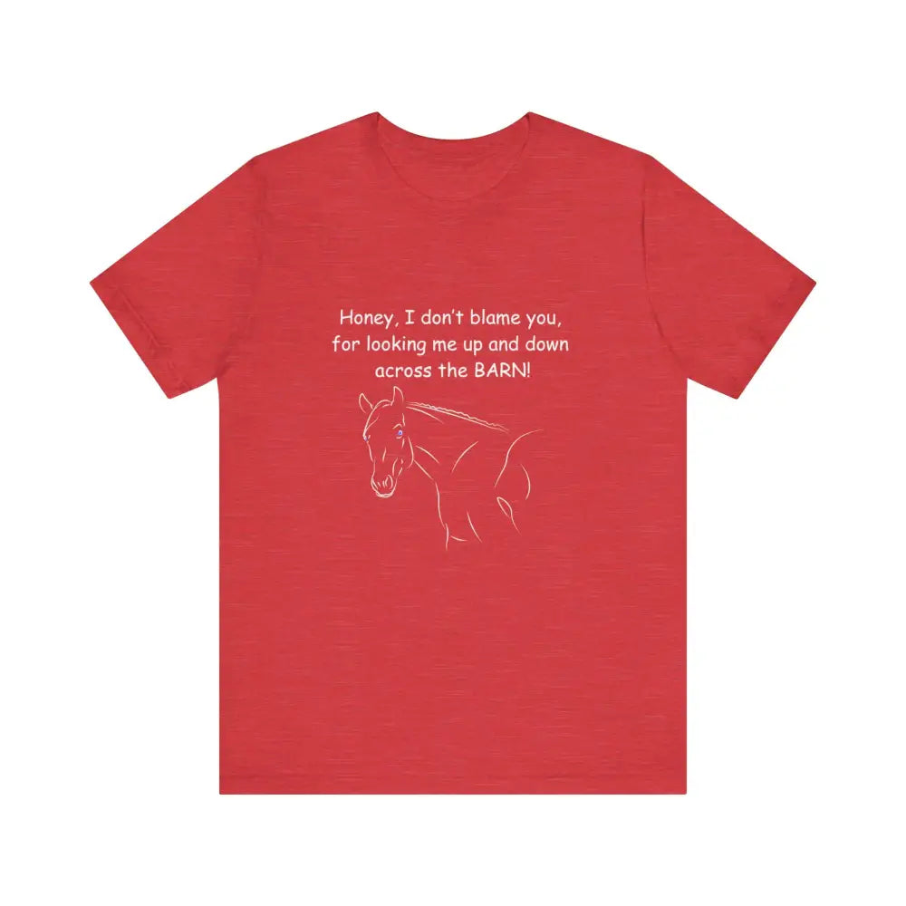 Red horse graphic classic unisex jersey short sleeve tee for Cowgirl Gifts