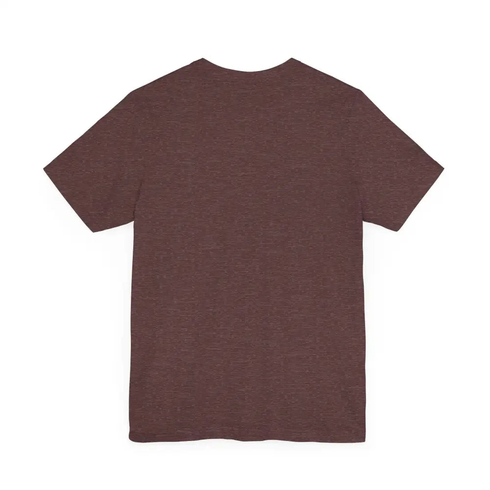 Maroon short-sleeved T-shirt from Honey I Don’t Blame You Classic Unisex Jersey Tee