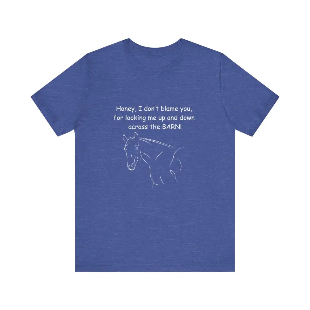 Blue horse graphic classic unisex jersey short sleeve tee for Cowgirl Gifts
