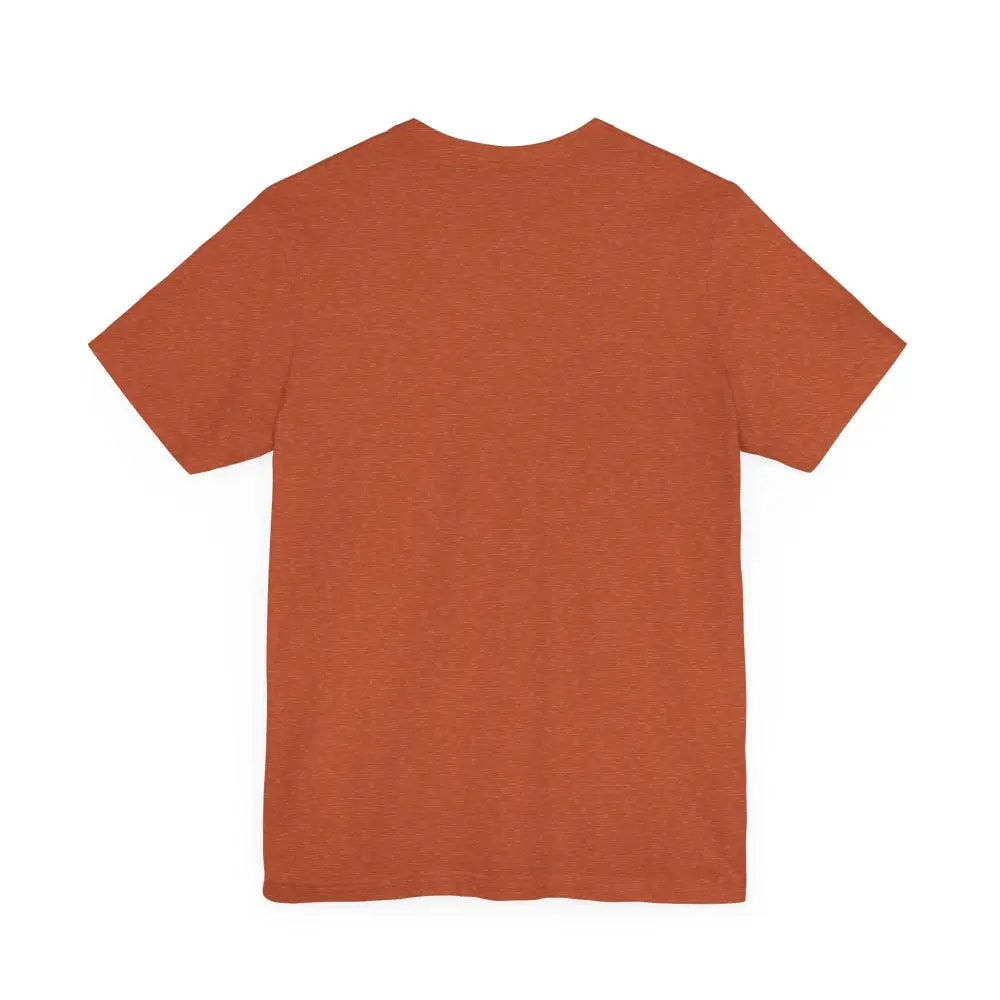 Burnt orange classic unisex jersey short sleeve tee from Honey I Don’t Blame You collection