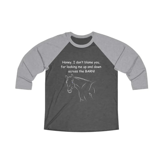 Charcoal gray unisex loose-fit horse lover tee with horse graphic