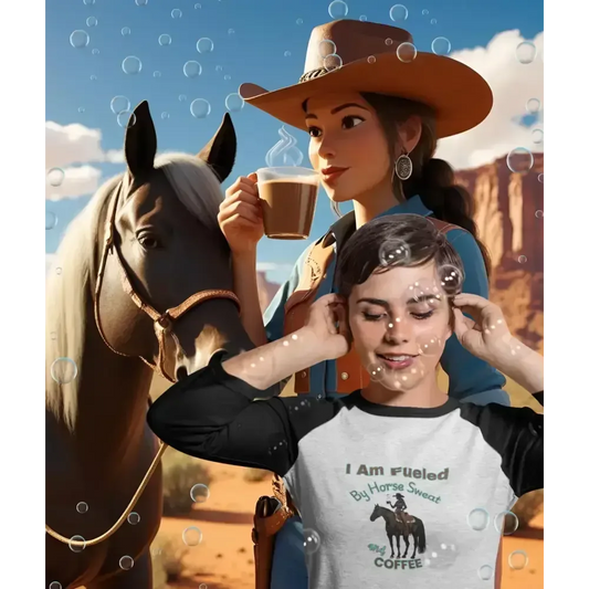 Horse Lover Baseball Tee, Horse and Coffee Lover's Baseball T-shirt - The Best New Thing