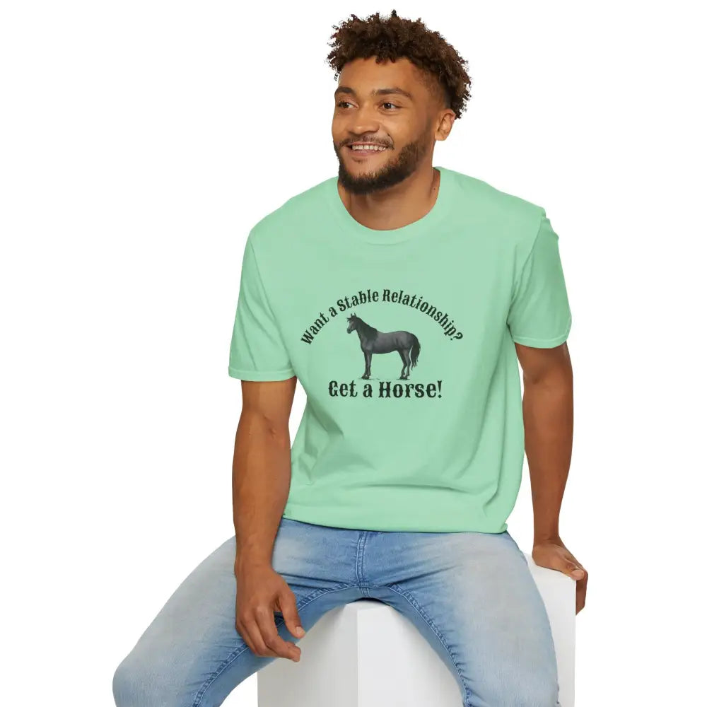 Horse Lover T-Shirt - Funny Quote Tee for Equestrian Enthusiasts Gift for Riders Stable Relationship Humor - T-Shirt