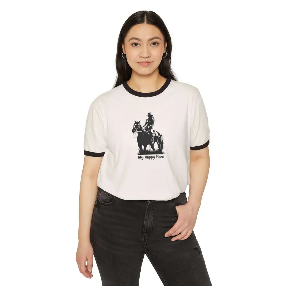 Horse Lover T-Shirt - Here’s My Happy Place Tee for Women - T-Shirt