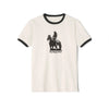 Horse Lover T-Shirt - Here’s My Happy Place Tee for Women - Natural/Black / XS - T-Shirt