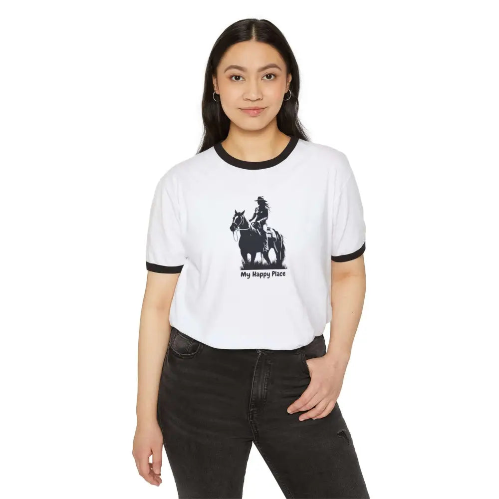 Horse Lover T-Shirt - Here’s My Happy Place Tee for Women - T-Shirt