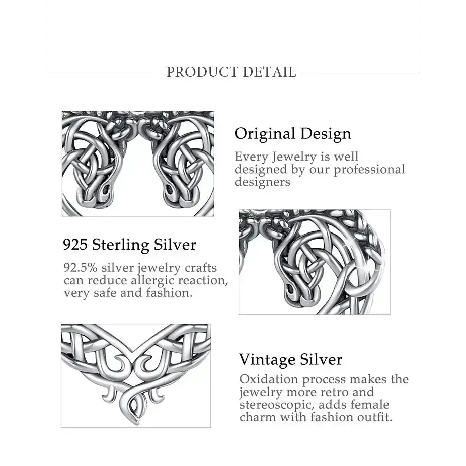 Horse Necklace Heart Shape Necklace 925 Sterling Silver Horse Lovers Gift - Jewelry