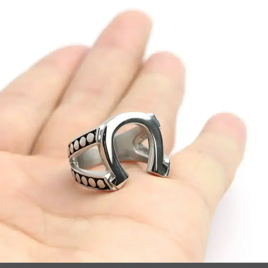 Horseshoe Stainless Steel Ring for Men, Western Jewelry - The Best New Thing