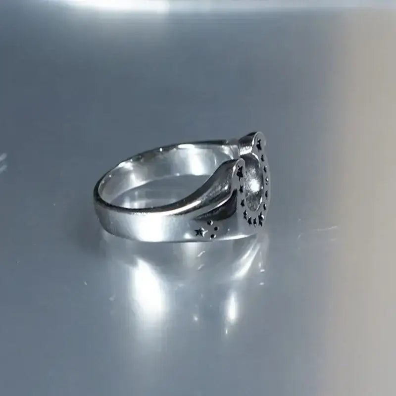 Horseshoe U shaped Ring Stainless Steel Gift For Men Unisex Retro Women’s Horse Lover Jewelry Jewelry