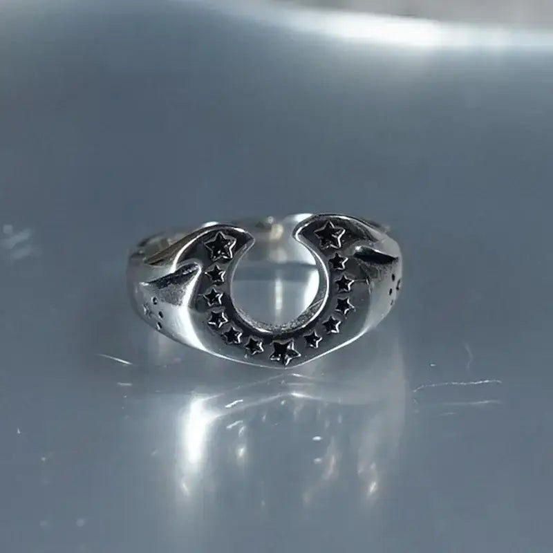 Horseshoe U shaped Ring Stainless Steel Gift For Men Unisex Retro Women’s Horse Lover Jewelry Jewelry
