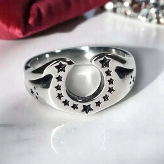 Horseshoe U-shaped Ring, Stainless Steel Horse Lover Jewelry Gifts - The Best New Thing
