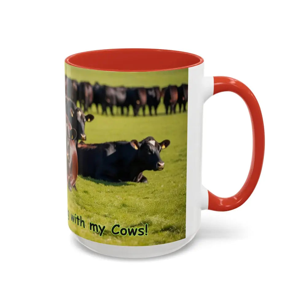 I love Cows Coffee Mug Chilling Cows Country Lifestyle Farm Gifts 15oz - Mug