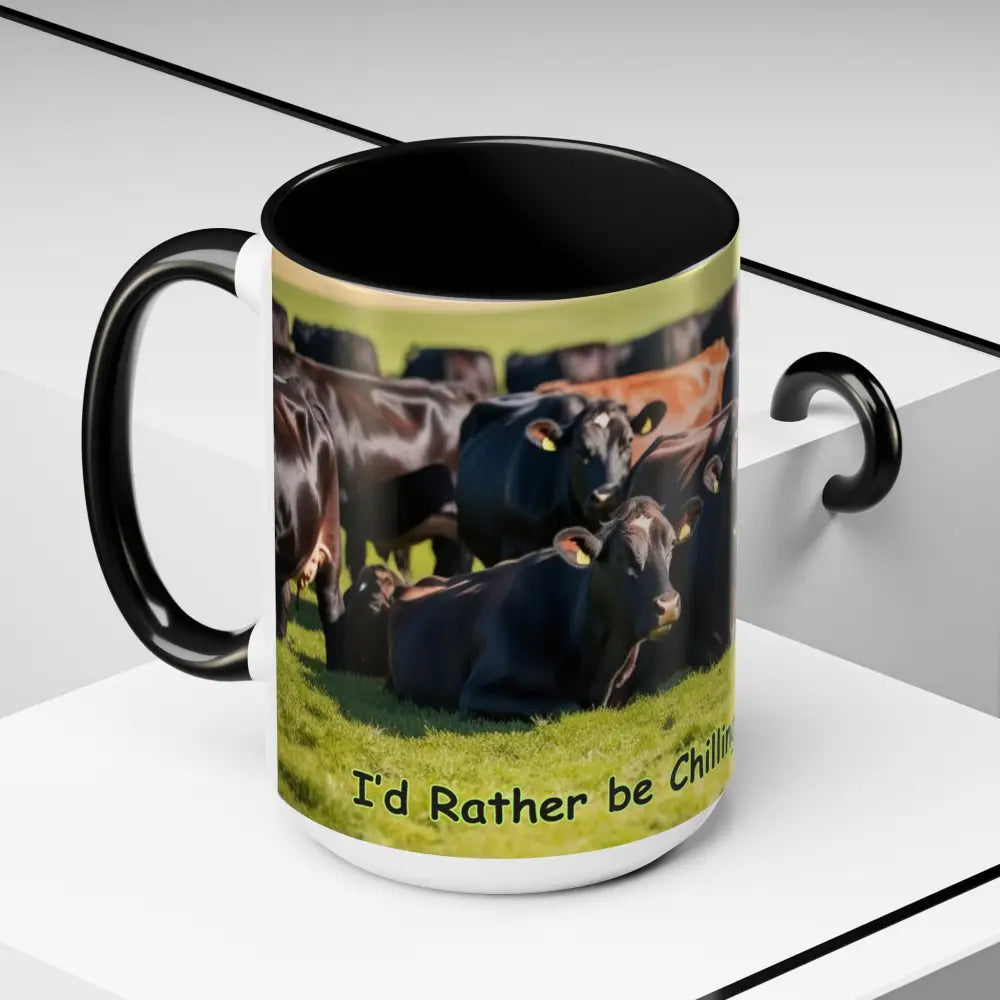I love Cows Coffee Mug Chilling Cows Country Lifestyle Farm Gifts 15oz - Mug