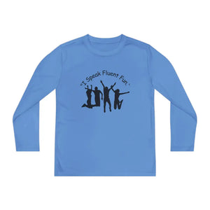 I Speak Fluent Fun Youth Unisex Long Sleeve Shirt. Perfect Gift for Teens Carolina Blue / S Kids clothes