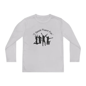 I Speak Fluent Fun Youth Unisex Long Sleeve Shirt. Perfect Gift for Teens Silver / S Kids clothes