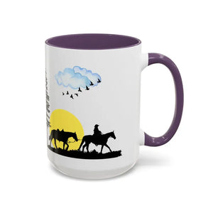 I Would Rather Be Riding My Horse Coffee Mug 15oz Unique Coffee Cup 15oz / Purple Mug