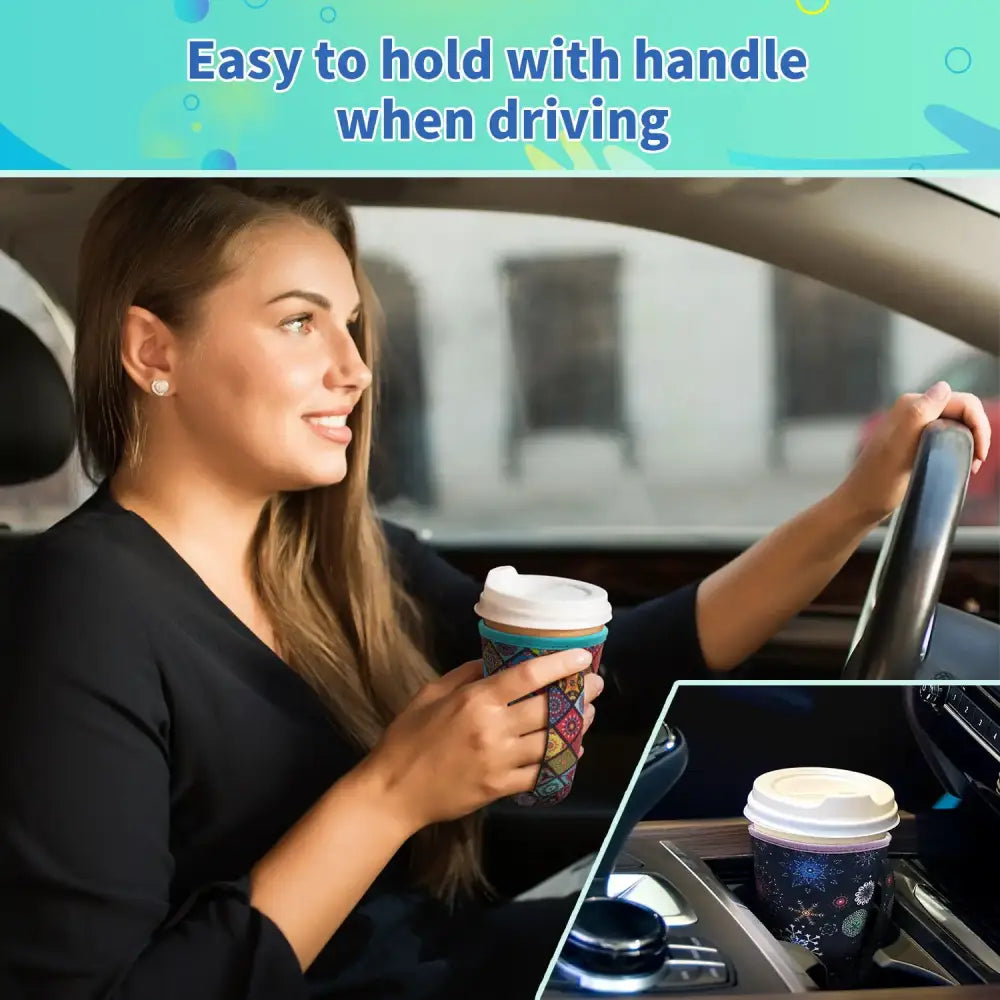 Iced Drink Sleeves Western Reusable Coolie Sleeve Neoprene Insulator Sleeve for Iced drinks 3 sizes 3pc Pk Drink Sleeves