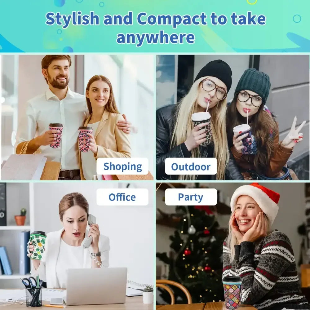 Iced Drink Sleeves, Western Reusable Coolie Sleeve, Neoprene Sleeve - The Best New Thing