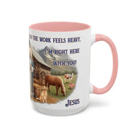 Inspirational Jesus Coffee Mug Uplifting Spiritual Motivational Gifts 15oz - Mugs
