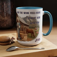 Inspirational Jesus Coffee Mug Uplifting Spiritual Motivational Gifts 15oz - Mugs