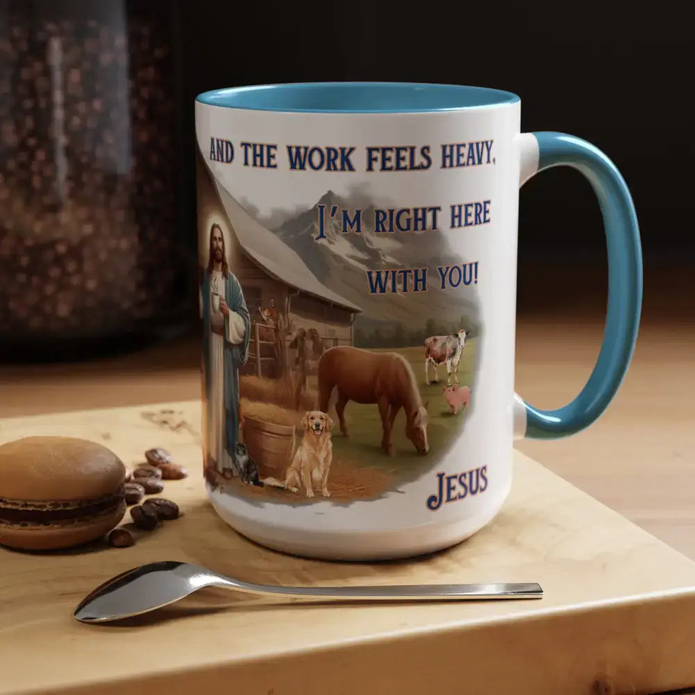 Inspirational Jesus Coffee Mug Uplifting Spiritual Motivational Gifts 15oz - Mugs