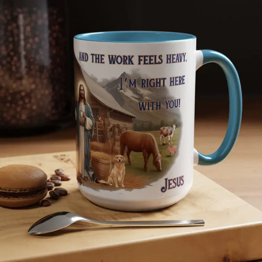 Inspirational Jesus Coffee Mug Uplifting Spiritual Motivational Gifts 15oz - Mugs