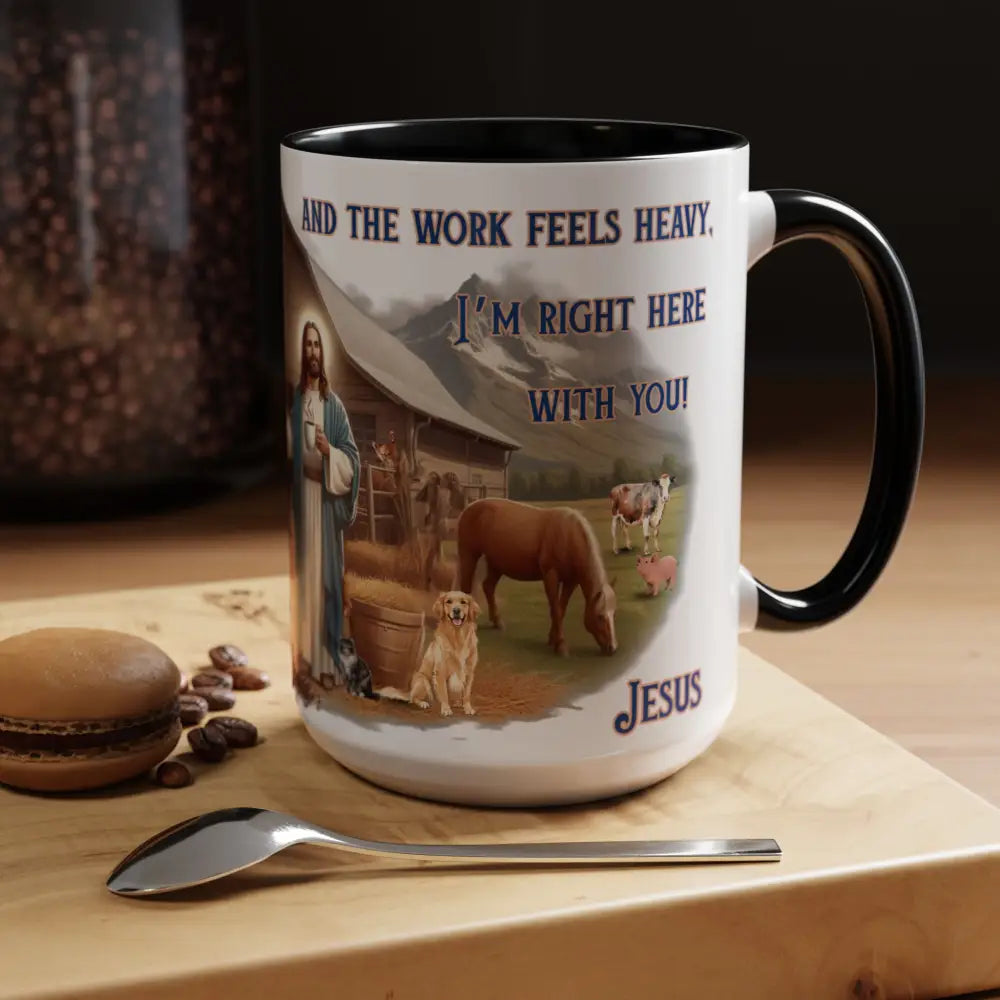 Inspirational Jesus Coffee Mug Uplifting Spiritual Motivational Gifts 15oz - Mugs