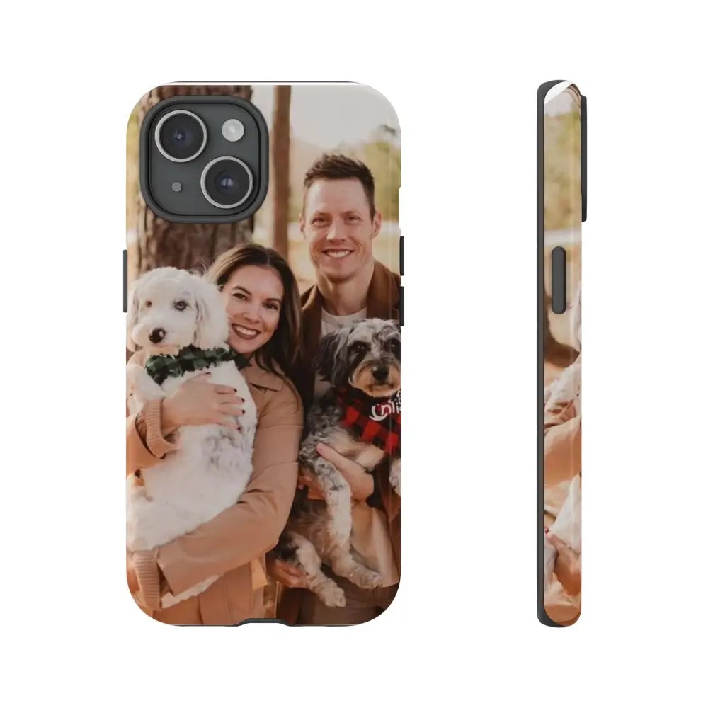 iPhone Personalize Cell Phone Case Tough Cases Custom Iphone Mobile Cases iPhone 15 / Glossy Phone Case