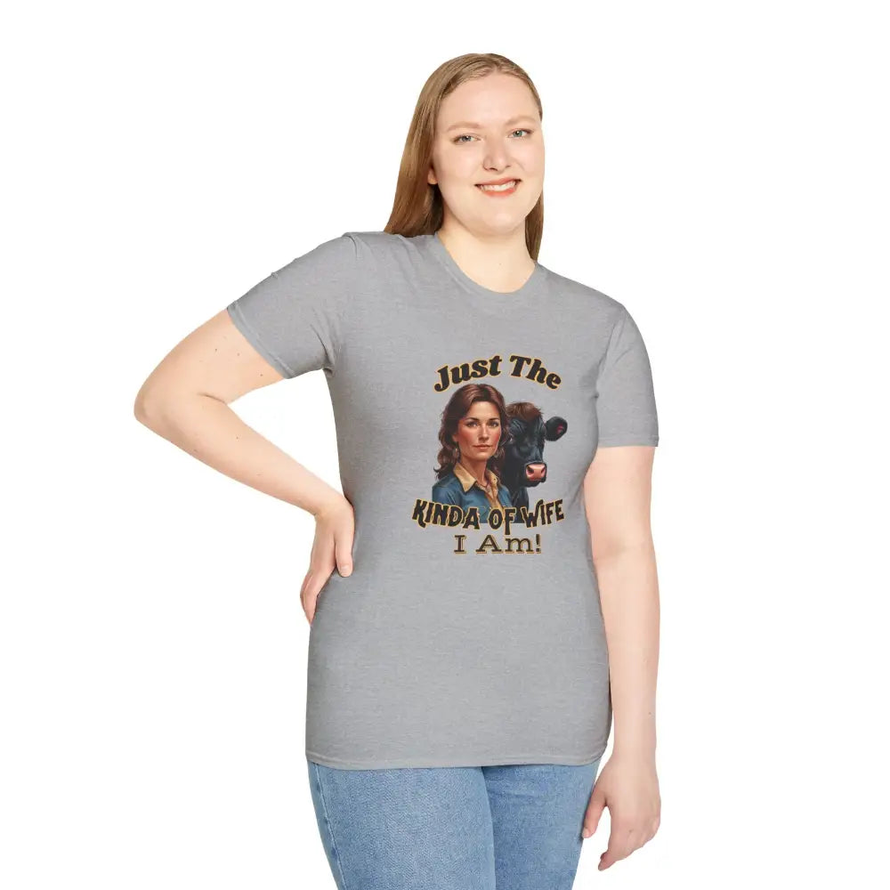 Just The Kinda Of Wife I Am T Shirt Funny Farm Wife Shirt Gift for Animal Lovers Farmers Wife T Shirt