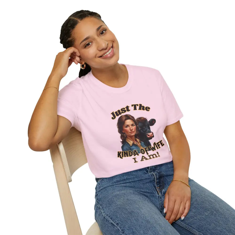 Just The Kinda Of Wife I Am T Shirt Funny Farm Wife Shirt Gift for Animal Lovers Farmers Wife T Shirt