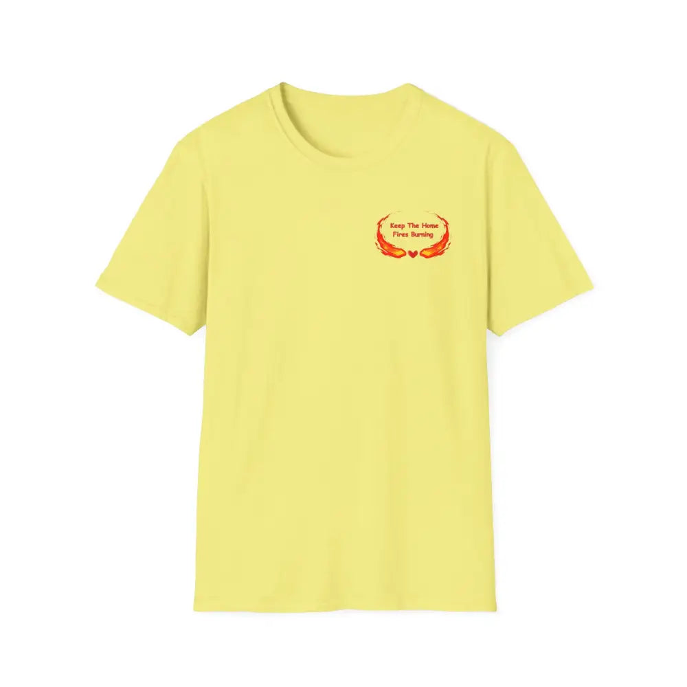 Love T-Shirt Anniversary Keep the Home Fires Burning Shirt Valentines Gift Romance Gift - S / Cornsilk - T-Shirt