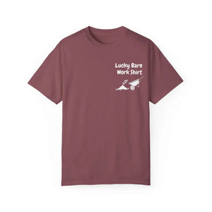 Lucky Barn Work T-shirt Farm and Rancher Work Tee Work Shirt - Brick / S - T-Shirt